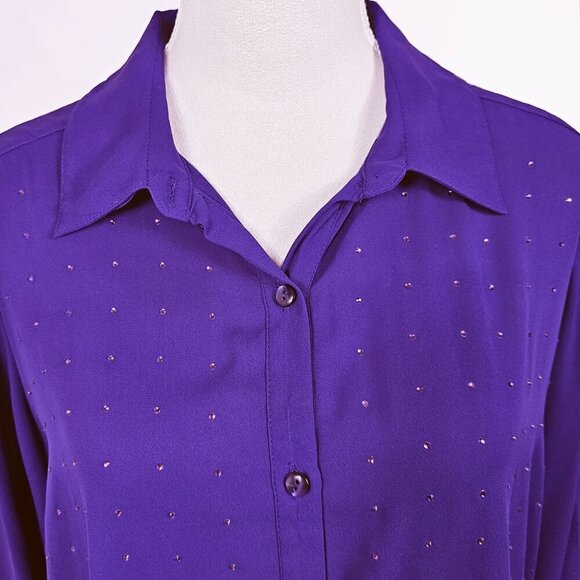 George Purple Women's Blouse - Picture 2 of 4